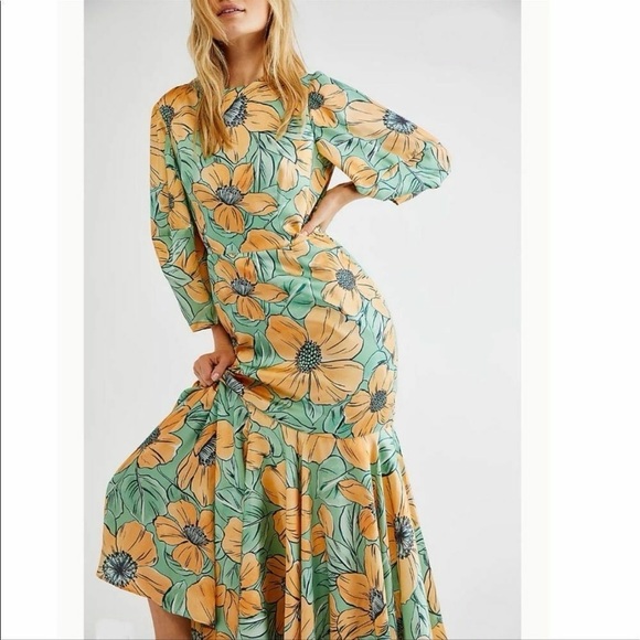 Free People x Autumn Adeigbo Poppy Maxi Floral Print Long Dress SZ 6 NEW $418! - Picture 2 of 13